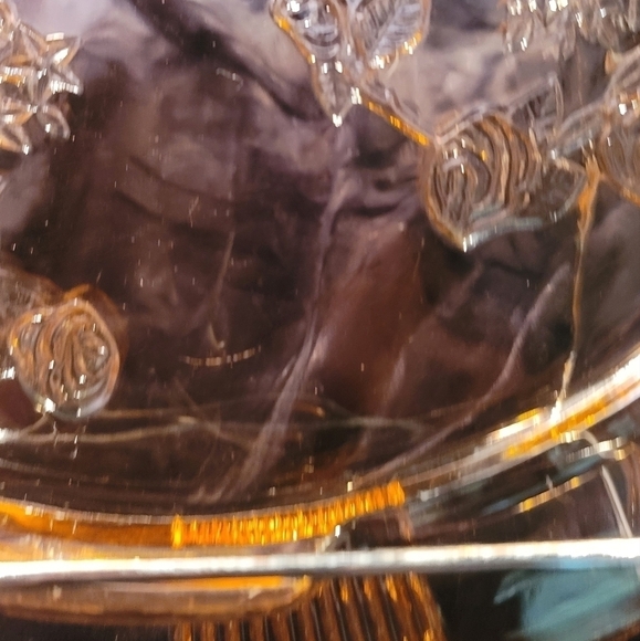 0187. Vintage ~ Federal Glass Co.~ Footed 11.5" Cake 🎂 Plate ~ Cabbage Rose 🌹 - Picture 15 of 16